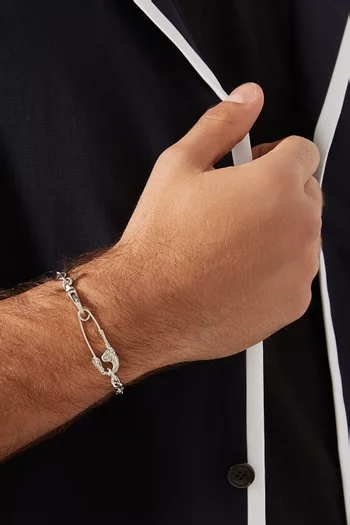Arabesque Pin Bracelet in Sterling Silver