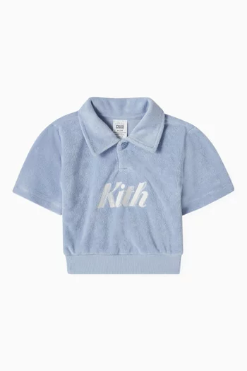 Oversized Polo T-shirt in Cotton-Terry