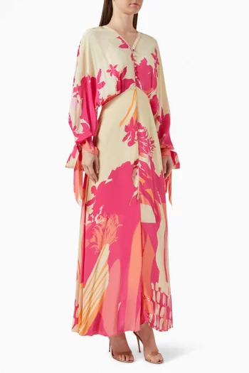 Ice Fly High-low Maxi Dress in Viscose-crepe