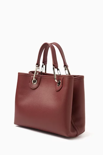 Small Logo Tote Bag in Faux Leather