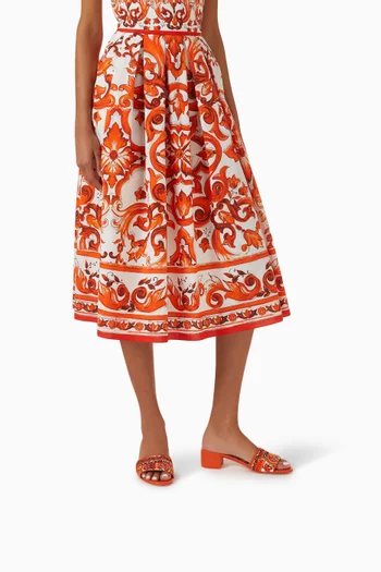 Karol 40 Majolica Mule Sandals in Jacquard