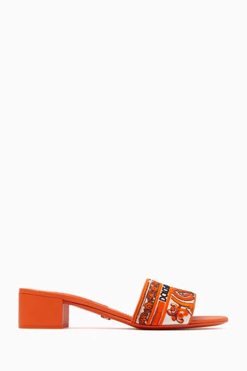 Karol 40 Majolica Mule Sandals in Jacquard