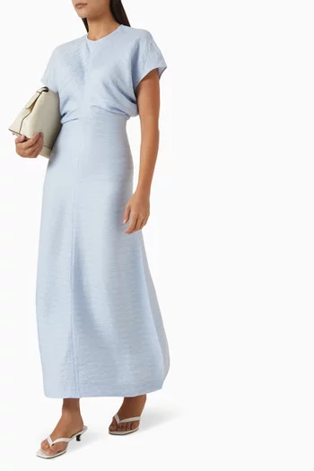 Slouch Crinkled Dress in Viscose Blend