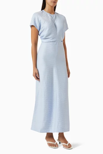 Slouch Crinkled Dress in Viscose Blend