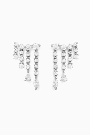 Quadruple Dangling Earrings in Sterling Silver