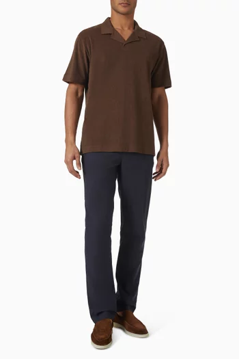 Towelling Polo Shirt in Cotton