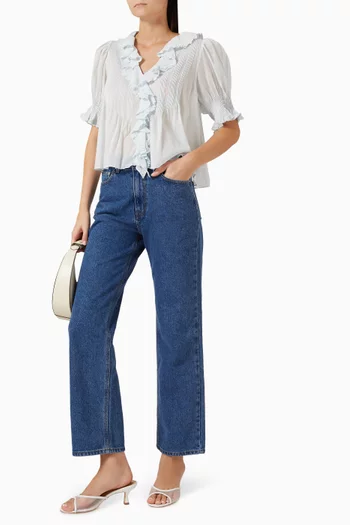 Henri Ruffled Top in Organic Cotton