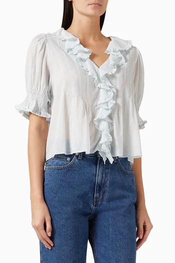 Henri Ruffled Top in Organic Cotton