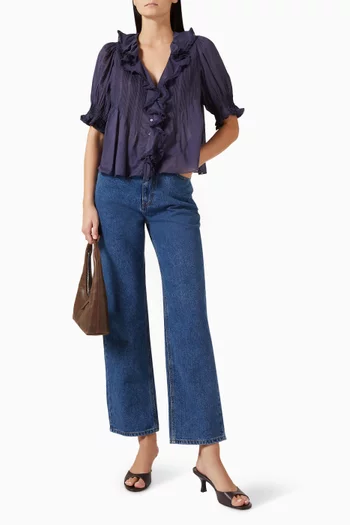 Henri Ruffled Top in Organic Cotton