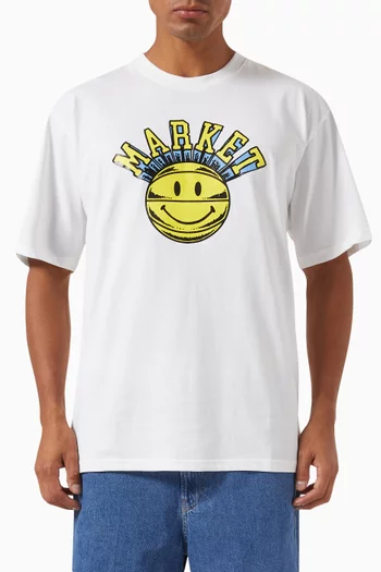 Smiley Hoops T-shirt in Cotton-jersey