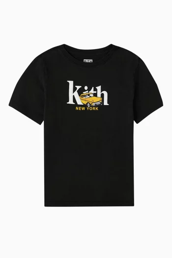 New York Taxi Graphic T-shirt in Cotton