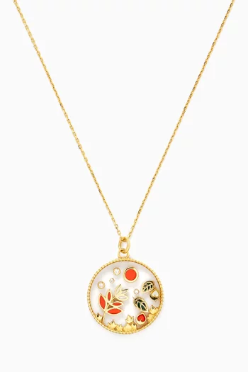 Love Autumn Pendant Necklace in 18kt Yellow Gold