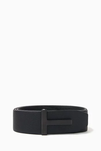 T Icon Belt in Leather