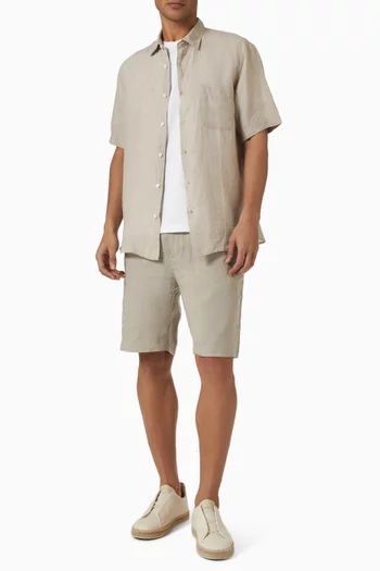 Drawstring Shorts in Linen