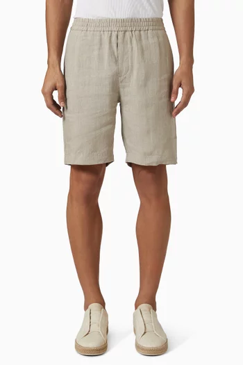Drawstring Shorts in Linen