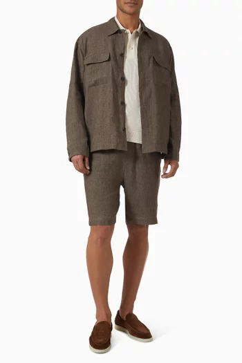 Drawstring Shorts in Linen