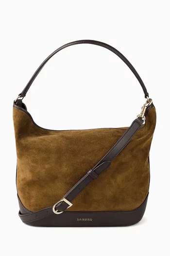 Bucket Bag in Suede & Leather
