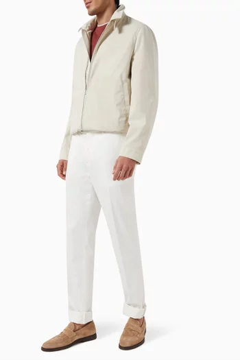 Straight-leg Pants in Cotton
