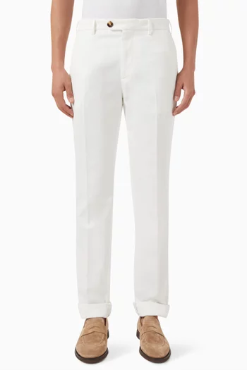 Straight-leg Pants in Cotton