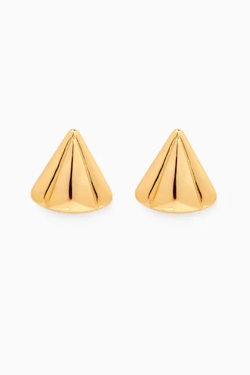 Pointelle Earrings in Gold-plated Metal