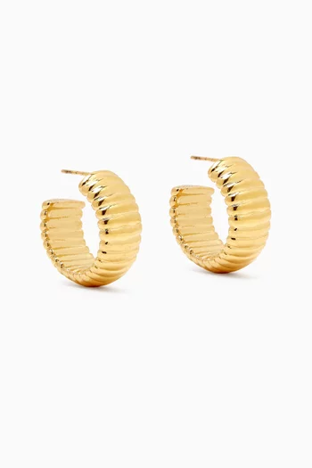 Haze Hoop Earrings in Gold-plated Metal
