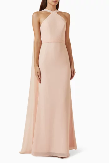 Cape Gown in Crepe