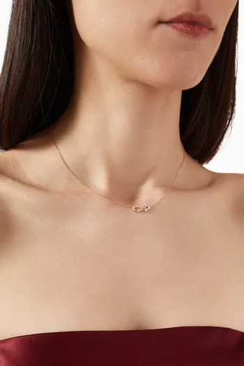 Arabic 'Hob' Diamond Necklace in 18kt Gold