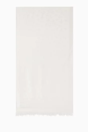 Signature C Oblong Scarf in Lyocell-wool Blend