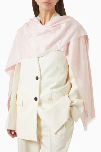 Signature C Stole in Silk-cotton Blend