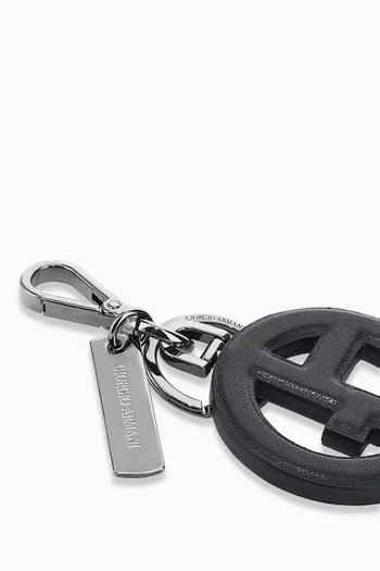 Logo Keyring in Nappa Leather