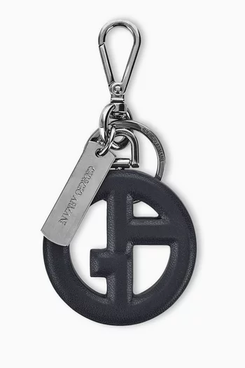 Logo Keyring in Nappa Leather