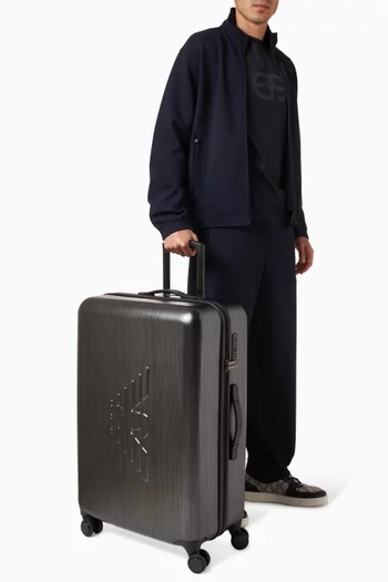 Macro Logo Large Trolley Suitcase
