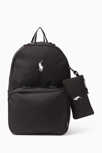 Colour-block Backpack Set