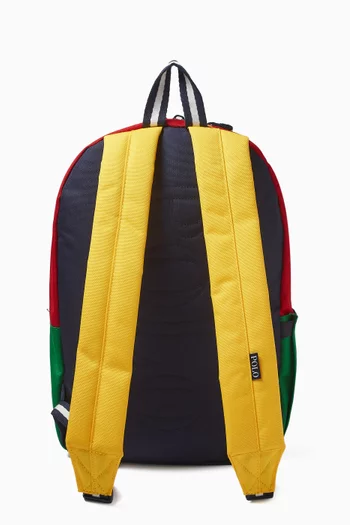 Colour-block Backpack Set