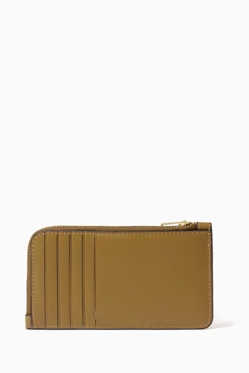 New York Zip Card Case in Leather