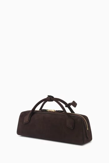 Le Teckel Clutch Bag in Suede