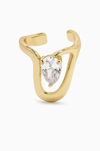 Diano Skini Ring in 18kt Gold-plated Metal