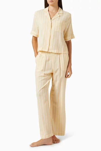 Nautico Long Pyjama Set in ECOVERO™ Viscose & Cotton