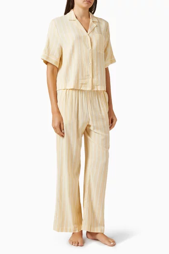 Nautico Long Pyjama Set in ECOVERO™ Viscose & Cotton