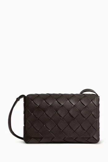 Large Diago Messenger Bag in  Intreccio Calfskin