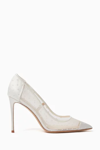 Gia 100 Pumps in Lace & Mesh