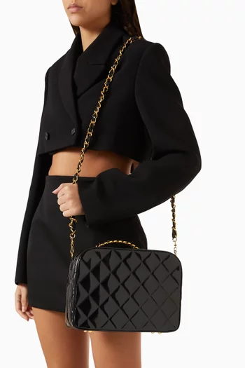Matelassé Vanity Bag in Patent Leather