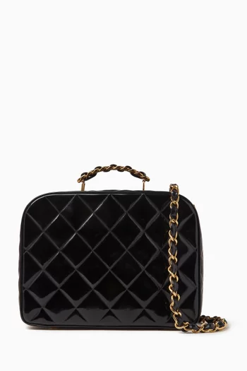 Matelassé Vanity Bag in Patent Leather