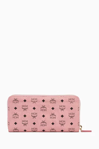 Aren Zip-around Wallet in Visetos Canvas