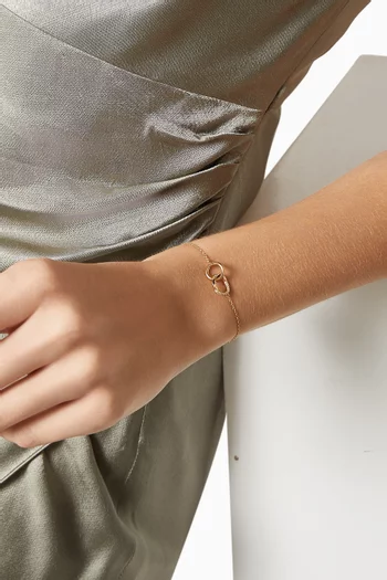 Orbit Crystal Bracelet in 18kt Gold-plated Sterling Silver