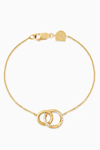 Orbit Crystal Bracelet in 18kt Gold-plated Sterling Silver