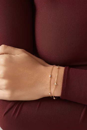 Cosmic Star Charm Bracelet in 18kt Gold-plated Sterling Silver