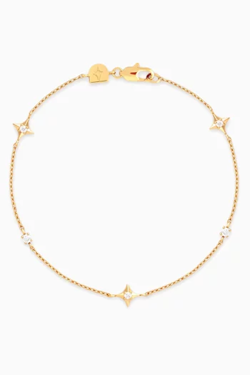 Cosmic Star Charm Bracelet in 18kt Gold-plated Sterling Silver