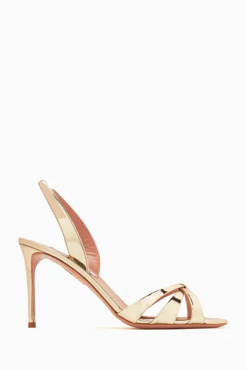 Tati 85 Sandals in Metallic Leather