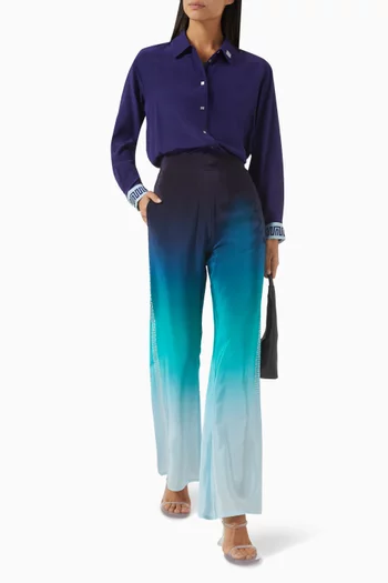 Contrast-cuff Shirt